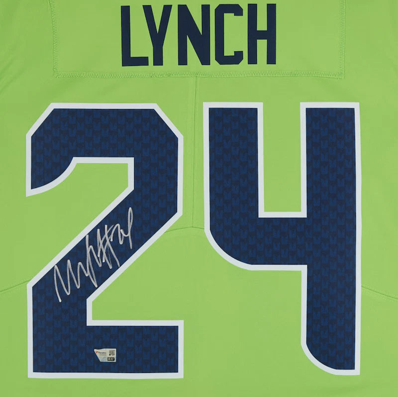 Marshawn Lynch Autographed Seattle Seahawks Nike Green Limited Jersey Fanatics