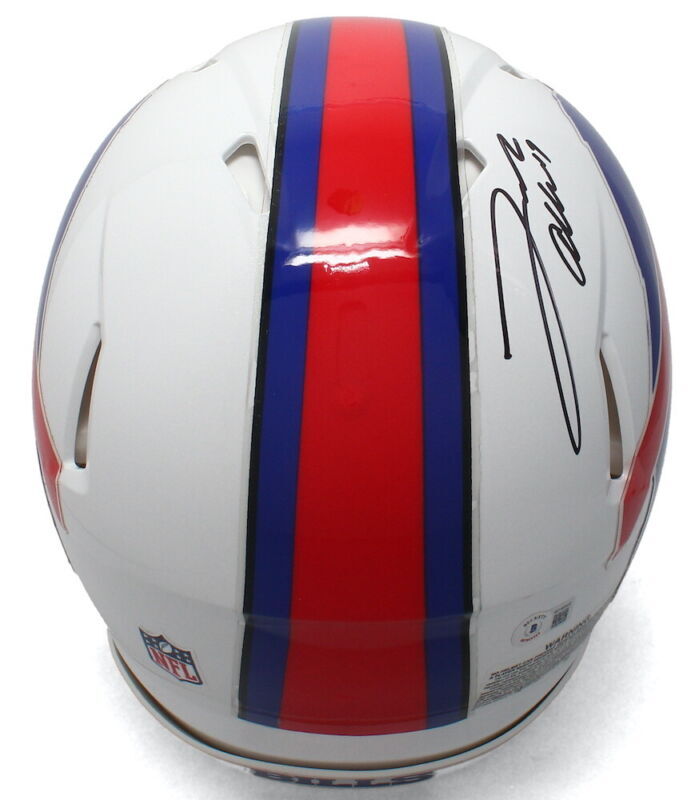 Josh Allen Autographed (Black Ink) Buffalo Bills Speed Authentic Helmet Beckett Witnessed