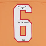 Baker Mayfield Tampa Bay Buccaneers Autographed/Inscribe "Fire The Cannons!" Nike Creamsicle Vapor Fuse Limited Jersey Fanatics
