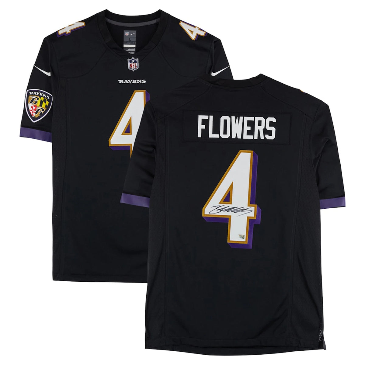 Zay Flowers Autographed Baltimore Ravens Black Nike Limited Jersey Fanatics