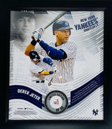 Derek Jeter Yankees Framed 15" x 17" Game Used Baseball Display LE 50