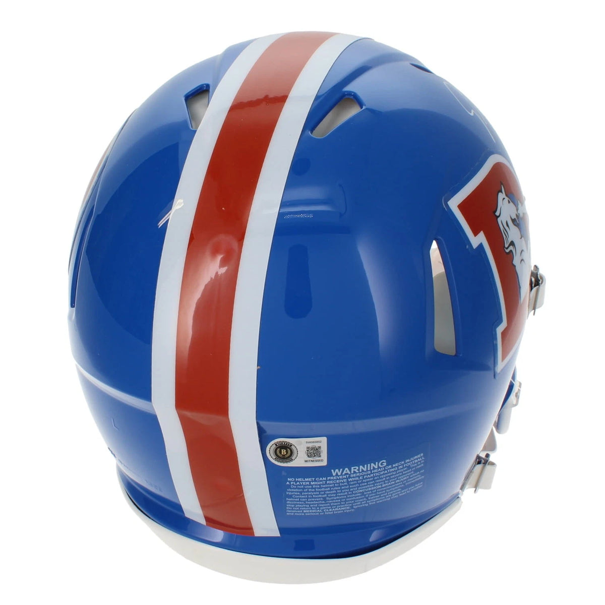 Champ Bailey Autographed Denver Broncos 1975-96 Throwback Speed Authentic Helmet Beckett Witnessed