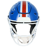 Bo Nix Autographed Denver Broncos 1976-96 Speedflex Authentic Helmet Beckett Witnessed