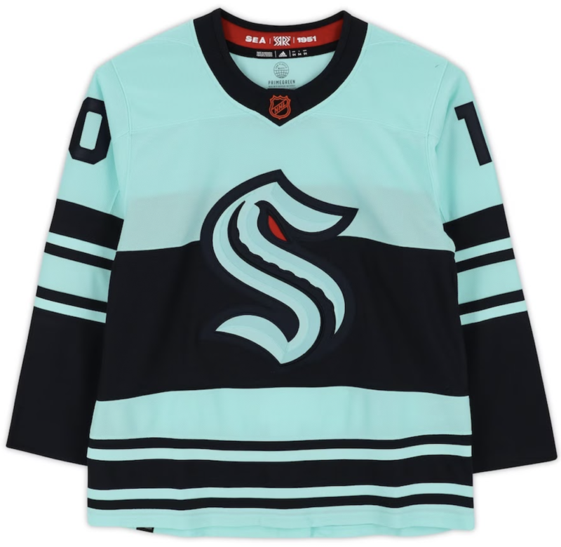 MATT BENIERS Autographed Seattle Kraken 2022-23 Adidas Reverse Retro Jersey FANATICS