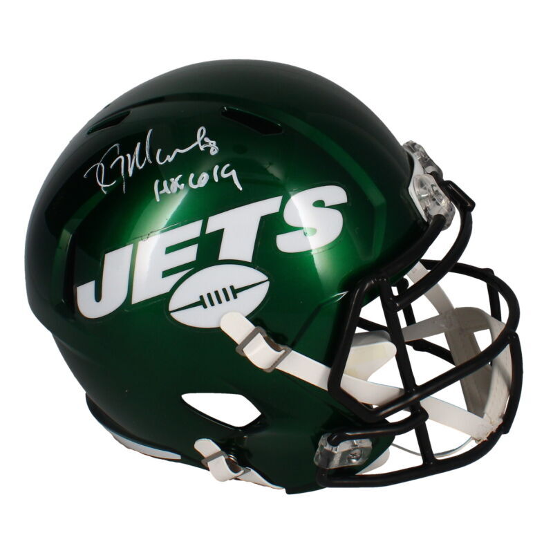 Kevin Mawae Autographed/Inscribed "HOF '19" New York Jets Speed Full Size Helmet Beckett Witnessed