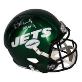 Kevin Mawae Autographed/Inscribed "HOF '19" New York Jets Speed Full Size Helmet Beckett Witnessed