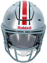 Chris Olave Autographed Ohio State Buckeyes Speedflex Midi Helmet Beckett Witnessed