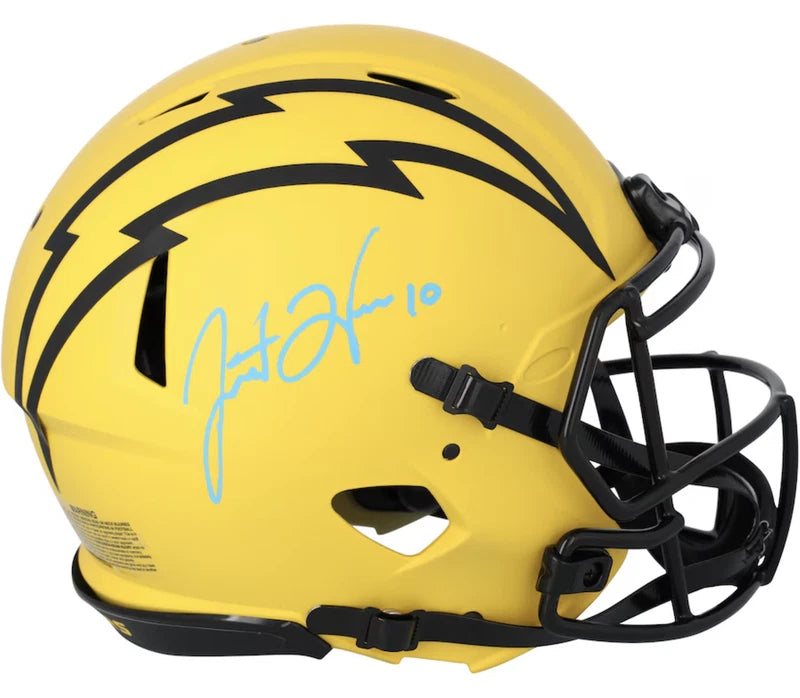 Justin Herbert Autographed Los Angeles Chargers RAVE Speed Authentic Helmet Fanatics