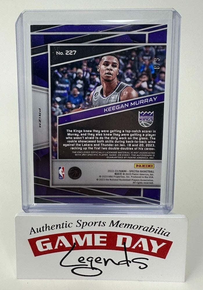 Keegan Murray Kings 2022-23 Panini Spectra RC RPA Patch Auto Card LE 6/8