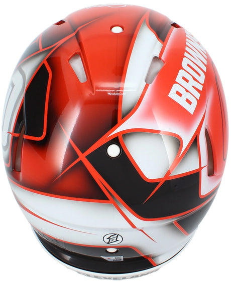 cleveland browns motorcycle helmet Jerry Jeudy Autographed Speedflex Authentic Be Game Day Legends and 80s style helmets Jim Brown Cleveland Browns Autographed