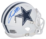 CeeDee Lamb Autographed Dallas Cowboys White 2022 Alternate Speed Mini Helmet Fanatics