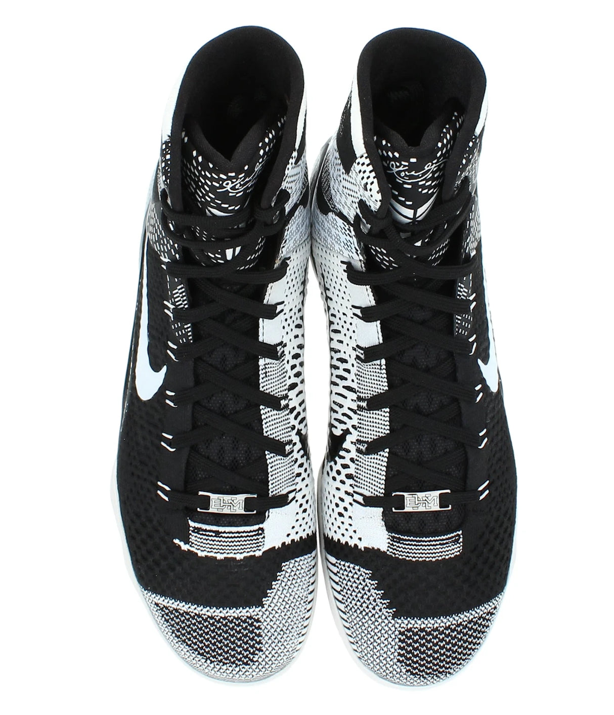 Kobe Bryant Autographed Black/White Nike Elite IX "Black History Month" Shoes Panini