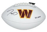 Jayden Daniels Autographed/Inscribed "2024 OROY" Washington Commanders White Panel Football Fanatics