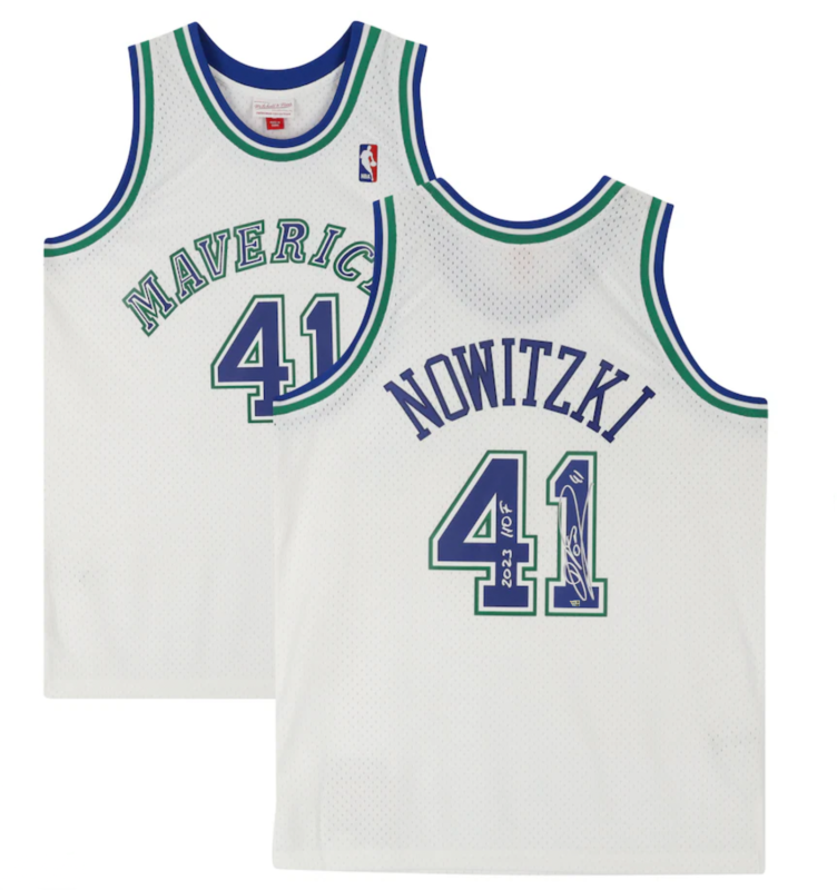 Dirk Nowitzki Autographed/Inscribed "2023 HOF" White Mitchell & Ness 1998-99 Swingman Jersey Fanatics