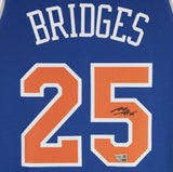 Mikal Bridges Autographed New York Knicks Nike Blue Icon Edition Swingman Jersey