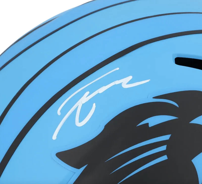 Tetairoa McMillan Autographed Carolina Panthers RAVE Speed Full Size Helmet Fanatics