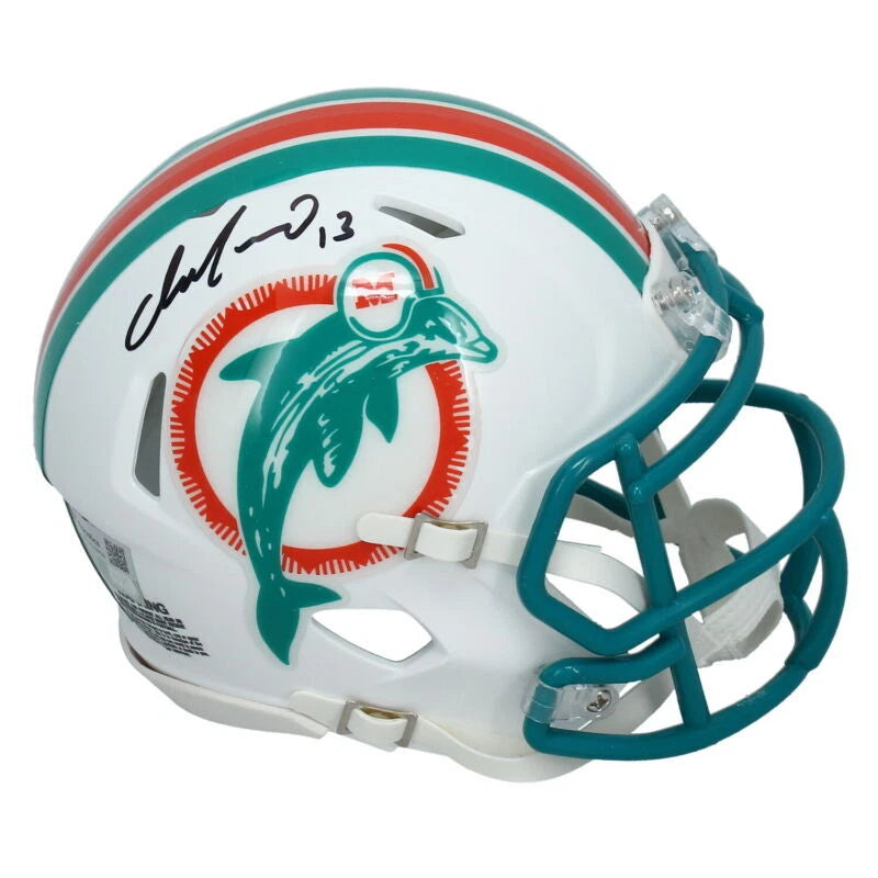 Dan Marino Autographed Miami Dolphins 1980-96 Throwback Speed Mini Helmet Fanatics