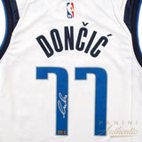 Luka Doncic Autographed Dallas Mavericks White Nike Swingman Jersey Panini