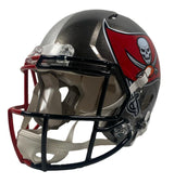 TOM BRADY Buccaneers Side Autographed Buccaneers / Patriots Combo Speed Authentic Helmet FANATICS