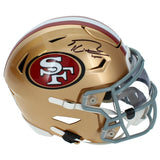 George Kittle Autographed San Francisco 49ers Speedflex Midi Helmet Beckett Witnessed