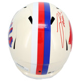 Josh Allen Autographed Buffalo Bills RETRO Speed Full Size Helmet Beckett Witnessed