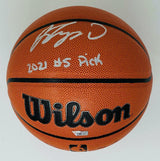 JALEN SUGGS Orlando Magic Autographed/Inscribed "2021 #5 Pick" Wilson NBA Indoor/Outdoor Basketball FANATICS