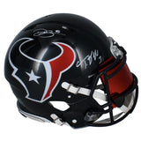 Dalton Schultz/Tank Dell Dual Autographed Houston Texans Speed Authentic Helmet Beckett Witnessed