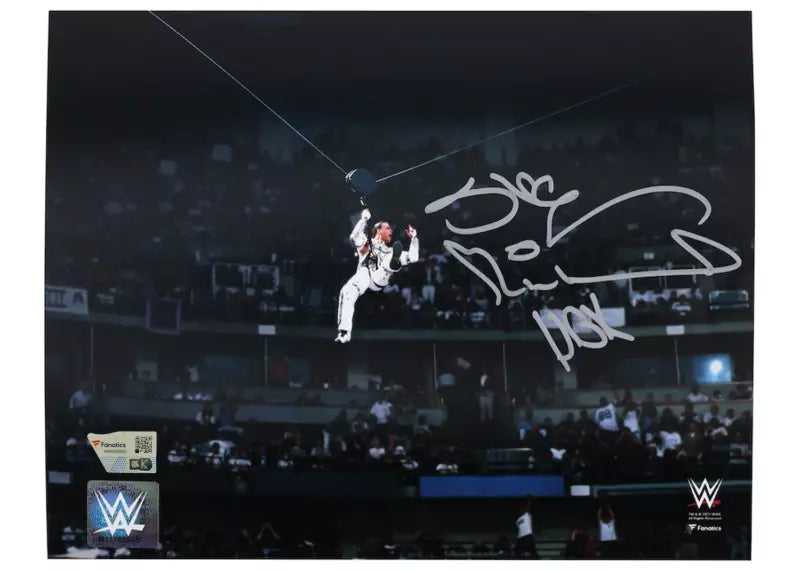 Shawn Michaels Autographed/Inscribed "HBK" WWE WrestleMania 12 Entrance Zipline 8" x 10" Photograph Fanatics