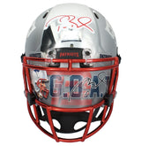 Tom Brady Autographed New England Patriots ECC Custom Two Color Chrome Speed Authentic Helmet Fanatics