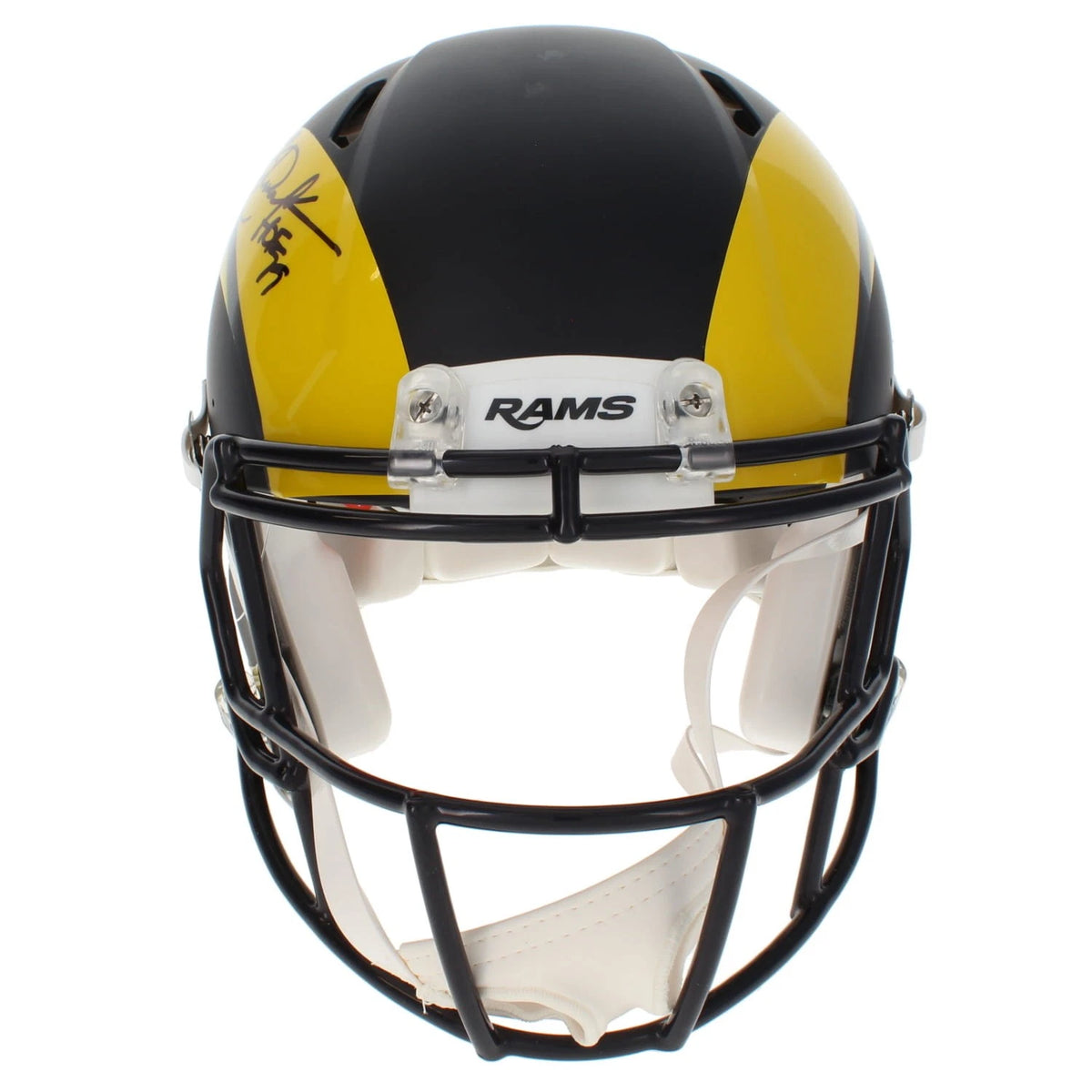 Eric Dickerson Autographed/Inscribed "HOF 99" Los Angeles Rams Black Rivalries Speed Authentic Helmet Beckett Witnessed