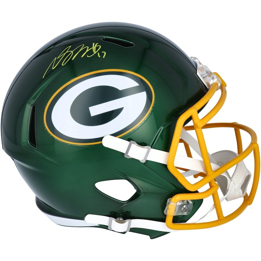 DAVANTE ADAMS Autographed Green Bay Packers Flash Speed Full Size Helmet FANATICS