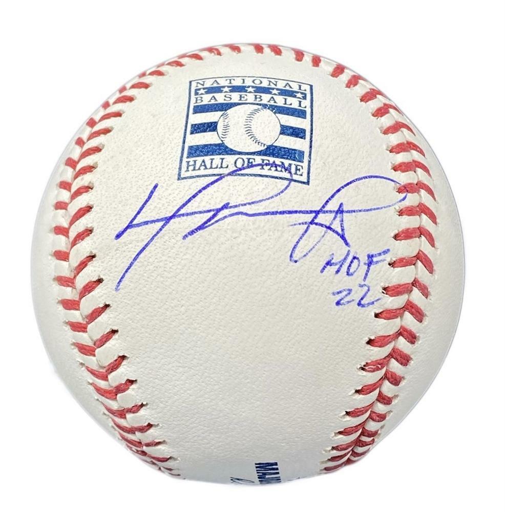 DAVID ORTIZ Boston Red Sox Autographed Hall of Fame Logo Baseball with "HOF 22" Inscription FANATICS