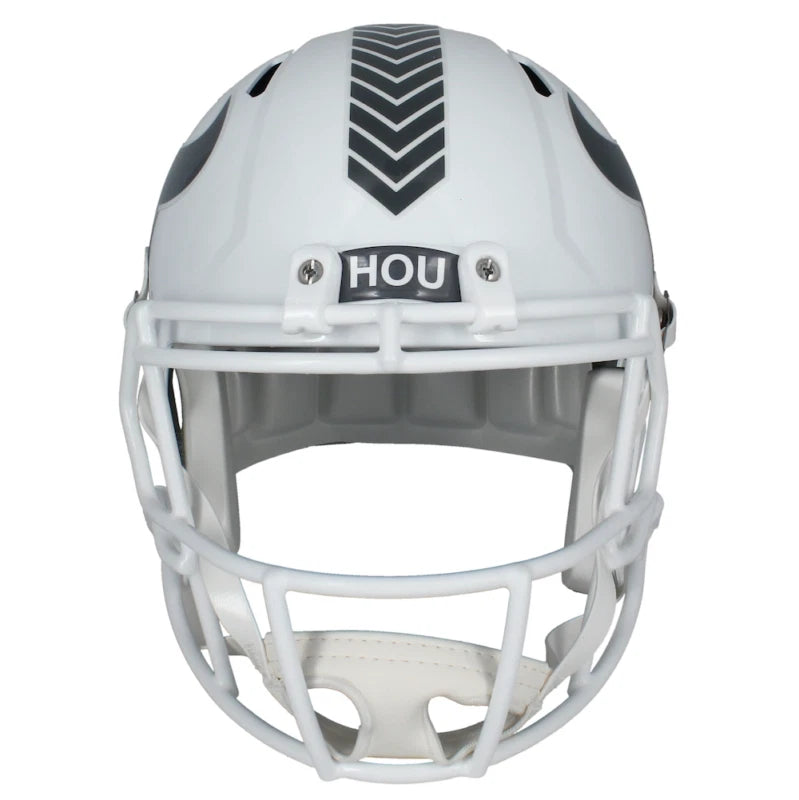 Dalton Schultz Autographed (in Red) Houston Texans 2024 Salute to Service Speed Full Size Helmet Beckett Witnessed