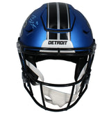 Sam Laporta Autographed Detroit Lions Blue 2024 Alternate Speedflex Authentic Helmet Beckett Witnessed