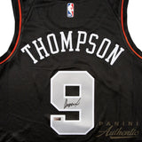 Ausar Thompson Autographed Detroit Pistons Black Nike 2023-24 City Edition Swingman Jersey Panini