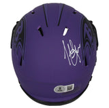 Terrell Suggs Autographed Baltimore Ravens RAVE Speed Mini Helmet Beckett Witnessed