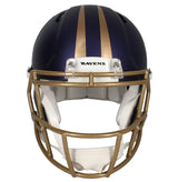 Zay Flowers Autographed Baltimore Ravens Purple 2024 Alternate Speed Authentic Helmet Beckett Witnessed