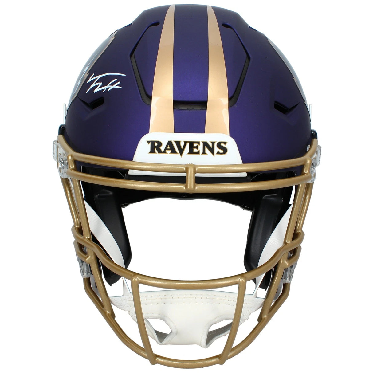 Trey Hendrickson Autographed Baltimore Ravens Purple 2024 Alternate Speedflex Authentic Helmet JSA Witnessed