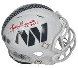Larry Brown Autographed/Inscribed "72 MVP" Washington Commanders 2024 Salute to Service Speed Mini Helmet Beckett Witnessed