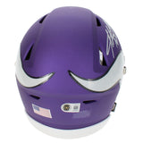 Adrian Peterson Autographed (in Silver) Minnesota Vikings Speedflex Midi Helmet Beckett Witnessed