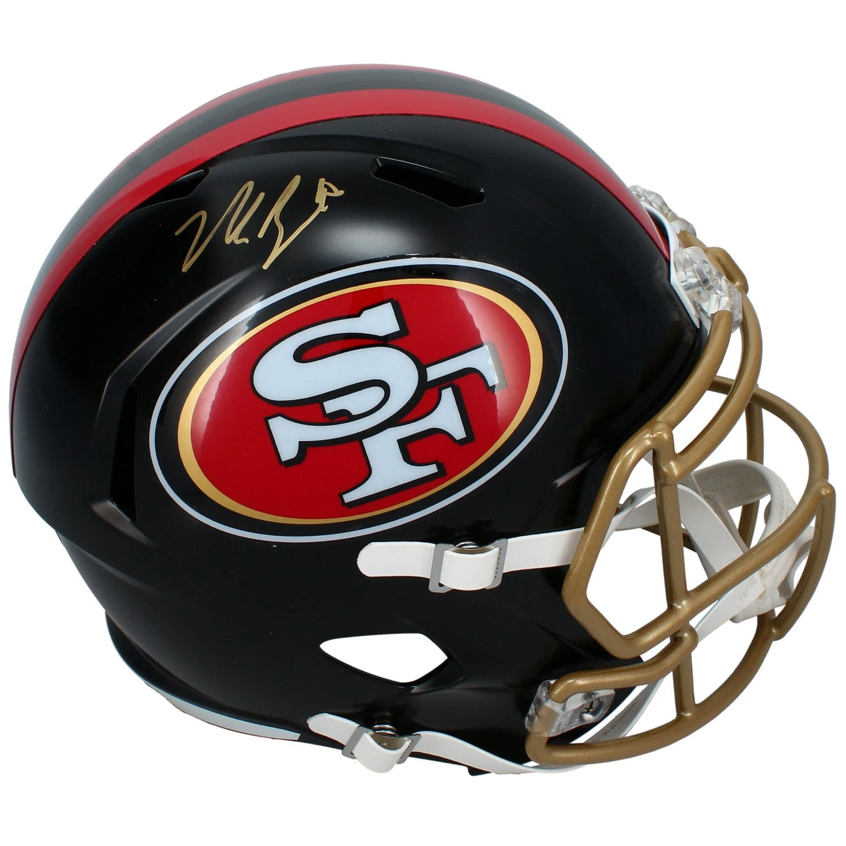Nick Bosa Autographed San Francisco 49ers Black Rivalries Speed Full Size Helmet Beckett Witnessed