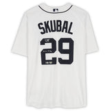 Tarik Skubal Detroit Tigers Autographed "24 Cy Young" Nike White Replica Jersey Fanatics