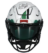 Randy Moss Autographed New Patriots/Marshall Thundering Herd Custom Ripped Speedflex Authentic Helmet Beckett Witnessed