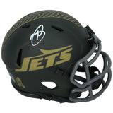 Minkah Fitzpatrick Autographed New York Jets 2025 Salute to Service Speed Mini Helmet JSA Witnessed