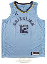 JA MORANT Autographed Memphis Grizzlies Light Blue Jordan Brand Nike Swingman Jersey PANINI