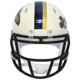 Zay Flowers Autographed Baltimore Ravens RETRO Speed Mini Helmet Beckett Witnessed