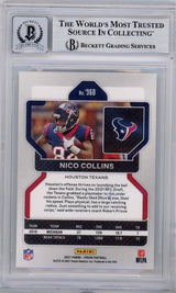 Nico Collins Autographed Houston Texans 2021 Panini Prizm #360 BGS Auto 10 Rookie Card Fanatics