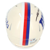 Jaxson Dart Autographed New York Giants RETRO Speed Mini Helmet Fanatics