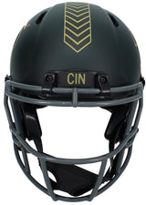 Ja'Marr Chase Autographed Cincinnati Bengals 2025 Salute to Service Speed Authentic Helmet Beckett Witnessed