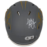 Terrell Suggs Autographed Baltimore Ravens Slate Speed Mini Helmet Beckett Witnessed